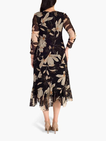 Floral Panel Mesh Dress